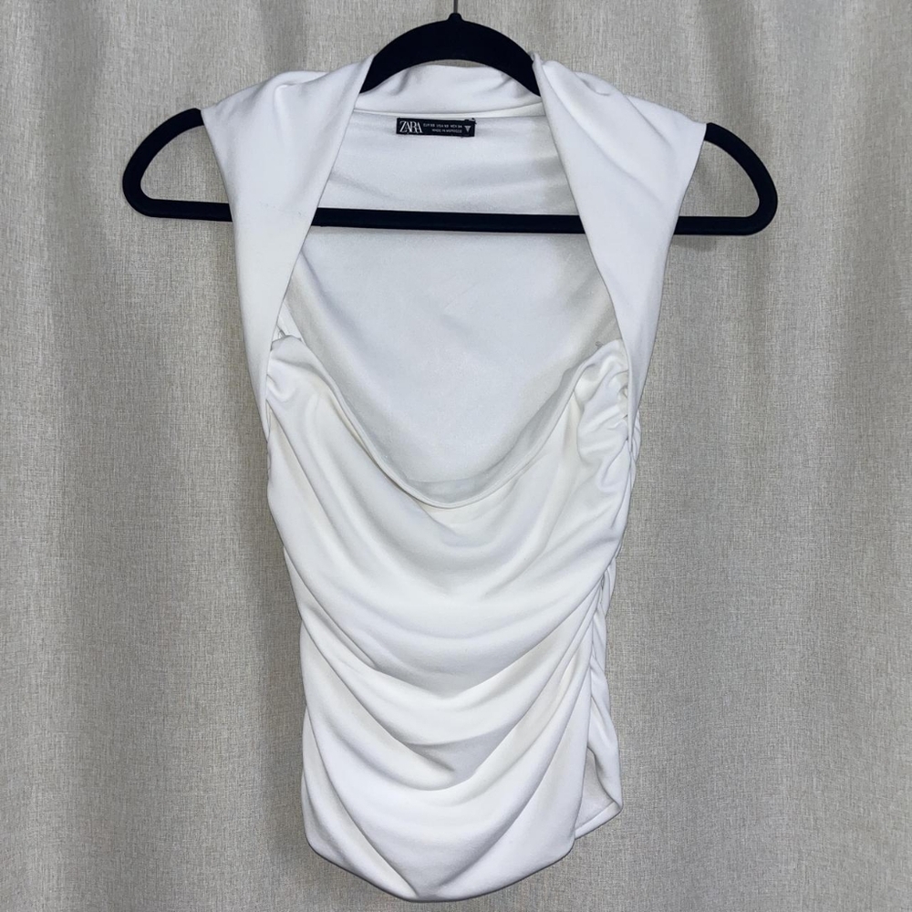 Zara White Blouse